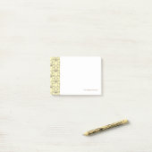 Cream Floral Pattern Post-it® Notes (Op bureau)