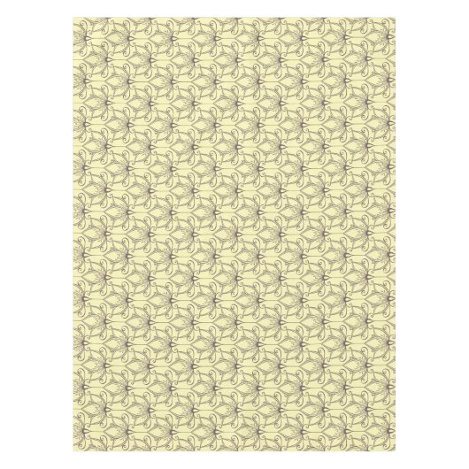 Cream Floral Pattern Tafelkleed (Voorkant)