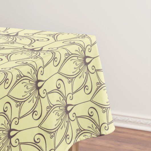 Cream Floral Pattern Tafelkleed (Voorbeeld)