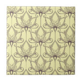 Cream Floral Pattern Tegeltje (Voorkant)