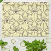 Cream Floral Pattern Theedoek (Gevouwen)