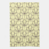 Cream Floral Pattern Theedoek (Verticaal)