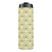 Cream Floral Pattern Thermosbeker (Voorkant)