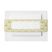 Cream Floral Pattern Uitnodigingen Wikkel (Voorkant Voorbeeld)