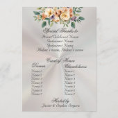 Cream Floral Quinceanera Program - Pearl White Programmakaart (Achterkant)