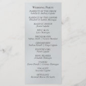 Cream Floral - Silver Wedding Programmakaart (Achterkant)