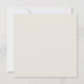 Cream Floral Square Minimal Elegant Vrijgezellenfe Kaart (Achterkant)