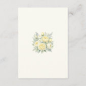 Cream Floral Summer Peony Wedding Details Informatiekaartje (Achterkant)