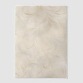 Cream Floral Swirls Vellum Uitnodigingen (Voorkant)