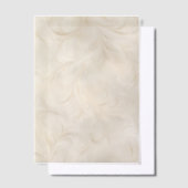 Cream Floral Swirls Vellum Uitnodigingen (Offset)