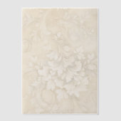 Cream Floral Swirls Vellum Uitnodigingen (Voorkant)