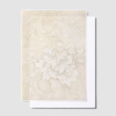 Cream Floral Swirls Vellum Uitnodigingen (Offset)