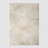 Cream Floral Swirls Vellum Uitnodigingen (Voorkant)