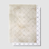 Cream Floral Swirls Vellum Uitnodigingen (Offset (Uitnodiging))