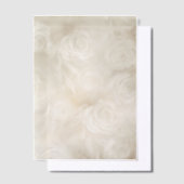 Cream Floral Swirls Vellum Uitnodigingen (Offset)