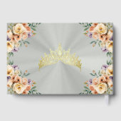 Cream Floral & Tiara - Pastel Green Gastenboek (Achterkant)