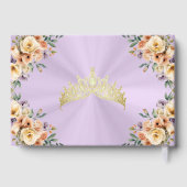 Cream Floral & Tiara - Pastel Lavender Gastenboek (Achterkant)