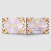 Cream Floral & Tiara - Pastel Pink Gastenboek (Volledig)