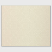 Cream Floral Tone Damask Cadeaupapier (Vlak)