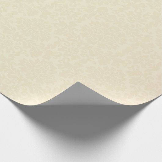 Cream Floral Tone Damask Cadeaupapier (Hoek)