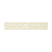 Cream Floral Wedding Invitation Belly Band Uitnodigingen Wikkel (Vlak)