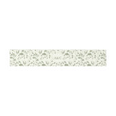 Cream Floral Wedding Invitation Belly Band Uitnodigingen Wikkel (Vlak)