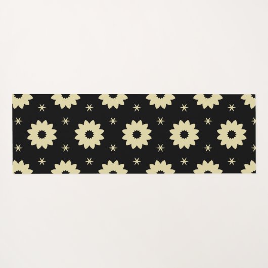 Cream Floral  Yogamat (Achterkant (horizontaal))