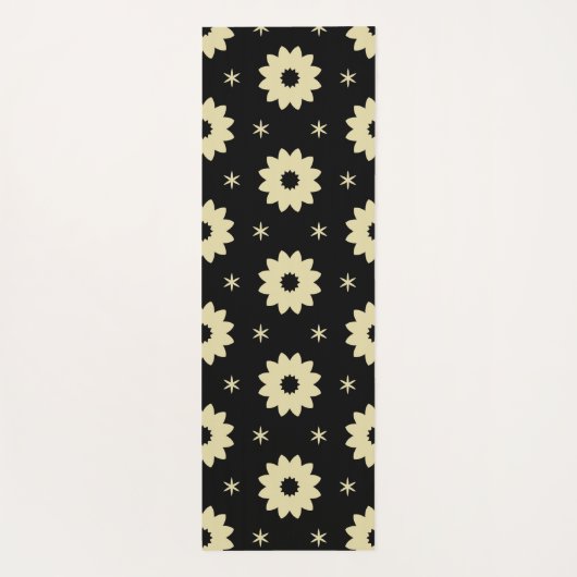 Cream Floral  Yogamat (Achterkant)