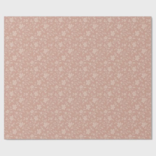  Cream Florals – Elegant Romantisch Cadeaupapier (Vlak)