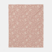  Cream Florals – Elegant Romantisch Fleece Deken (Voorkant)