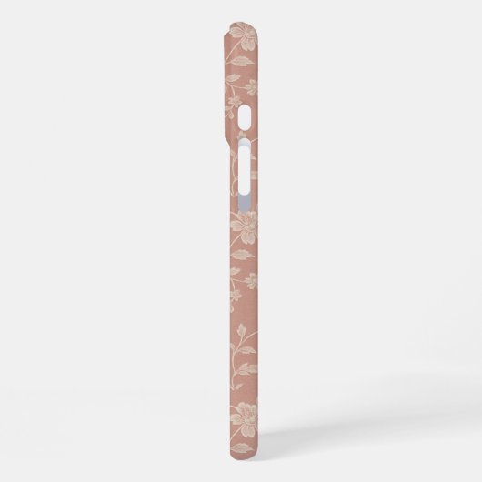  Cream Florals – Elegant Romantisch iPhone Hoesje (Linkerkant)