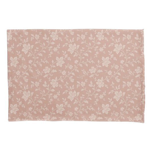  Cream Florals – Elegant Romantisch Kussensloop (Voorkant)