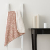  Cream Florals – Elegant Romantisch Sherpa Deken