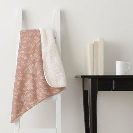  Cream Florals – Elegant Romantisch Sherpa Deken