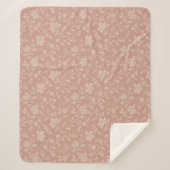  Cream Florals – Elegant Romantisch Sherpa Deken (Voorkant)