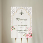 Cream & Florals Islamic Wedding | Acrylic Sign Acryl Bord