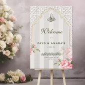 Cream & Florals Islamic Wedding | Acrylic Sign Acryl Bord