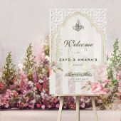 Cream & Florals Islamitische Trouw | Acrylic Bord