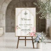 Cream & Florals Islamitische Trouw | Acrylic Bord