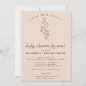 Cream Flower Summer Herfst Baby shower by Mail Kaart (Voorkant)