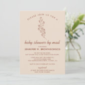 Cream Flower Summer Herfst Baby shower by Mail Kaart (Staand voorkant)