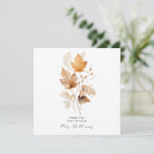 Cream fluistert van Herfst Vrijgezellenfeest Dank  Kaart (Staand voorkant)