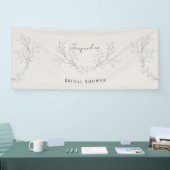 Cream Foliage Vrijgezellenfeest Banner (Beurs)