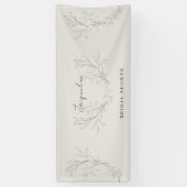 Cream Foliage Vrijgezellenfeest Banner (Verticaal)