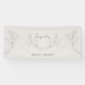 Cream Foliage Vrijgezellenfeest Banner (Horizontaal)