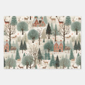 Cream Forest Winter Inpakpapier Vel (Voorkant 2)