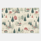 Cream Forest Winter Inpakpapier Vel (Voorkant)