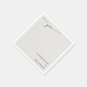 Cream Forever You Paar Namen Trouwcocktail Servet (Hoek)