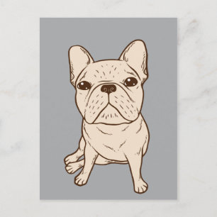 Cream French Bulldog Briefkaart