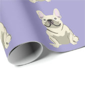 Cream French Bulldog,  Cadeaupapier (Rol Hoek)